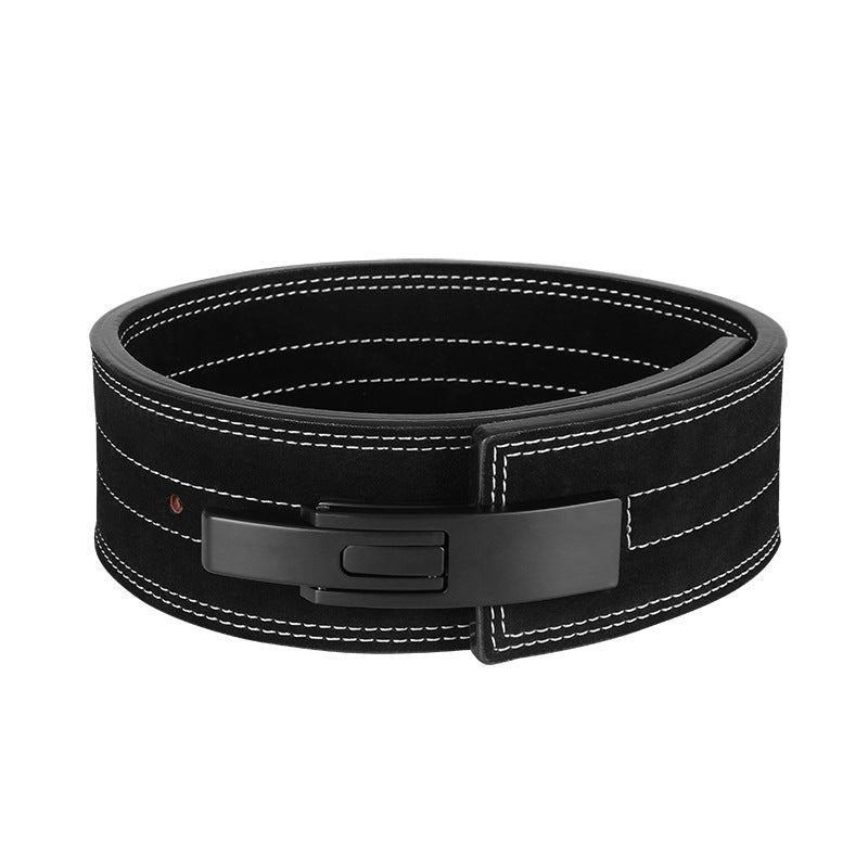 Weightlifting Belt for Men & Women ? Genuine Leather Powerlifting Belt for Gym, Back Support for Deadlifts & Squats | Musclewear