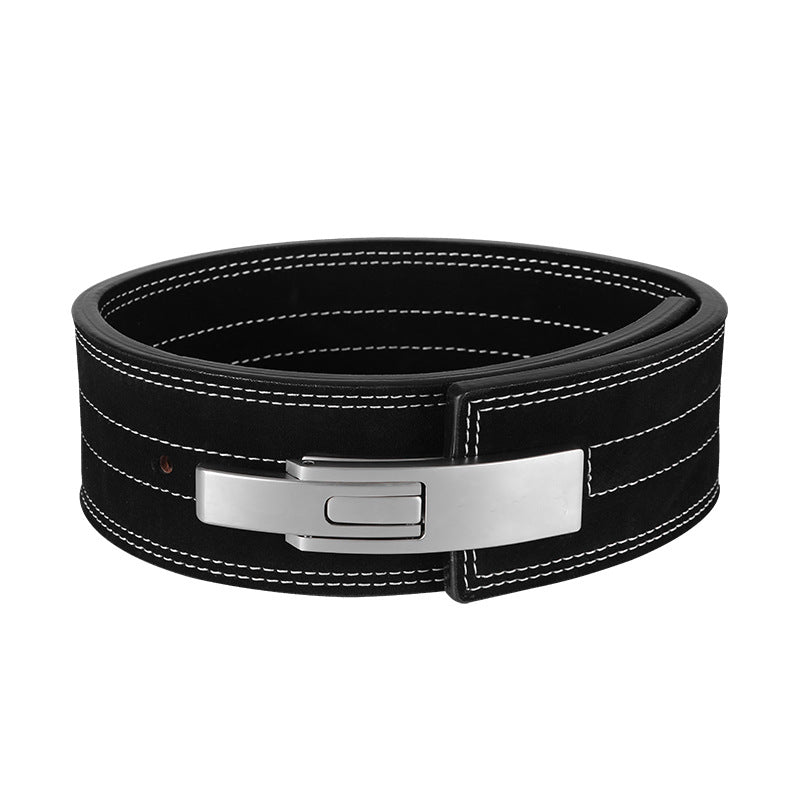 Weightlifting Belt for Men & Women ? Genuine Leather Powerlifting Belt for Gym, Back Support for Deadlifts & Squats | Musclewear